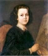Aleksander Kotsis Portrait of a paintress Jozefina Geppert oil painting